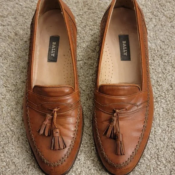 Bally | Shoes | Vintage Bally Leather Tassel Loafers Mens  display picture 3